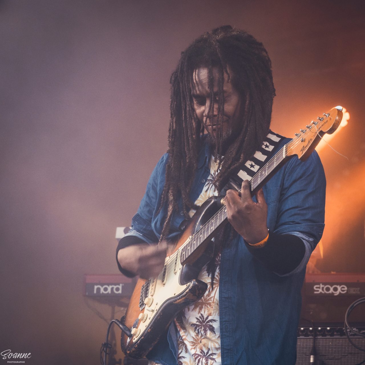 Guitariste de Kingston Calling en concert, photo Soanne Photographie